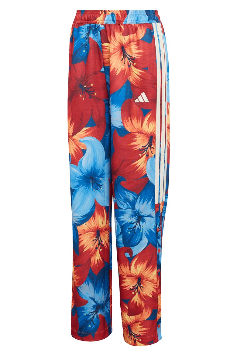x Farm Rio Wide Leg Track Pants, Alternate, color, LIGHT BLUE/ RED/ CREAM WHITE