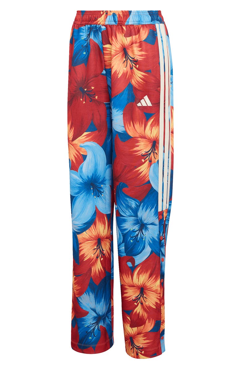 adidas x Farm Rio Wide Leg Track Pants, Alternate, color, Light Blue/ Red/ Cream White