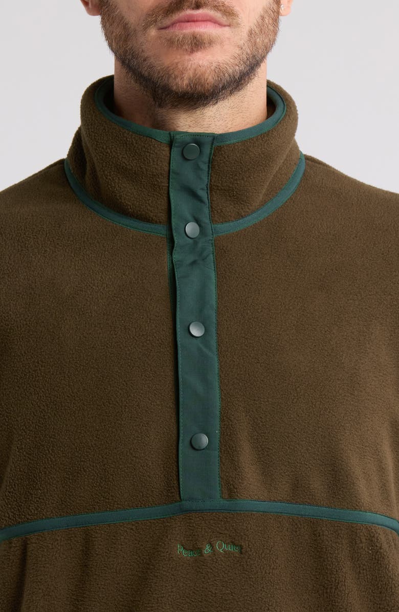 Museum of Peace & Quiet Wordmark Half Snap Fleece Pullover, Alternate, color, 