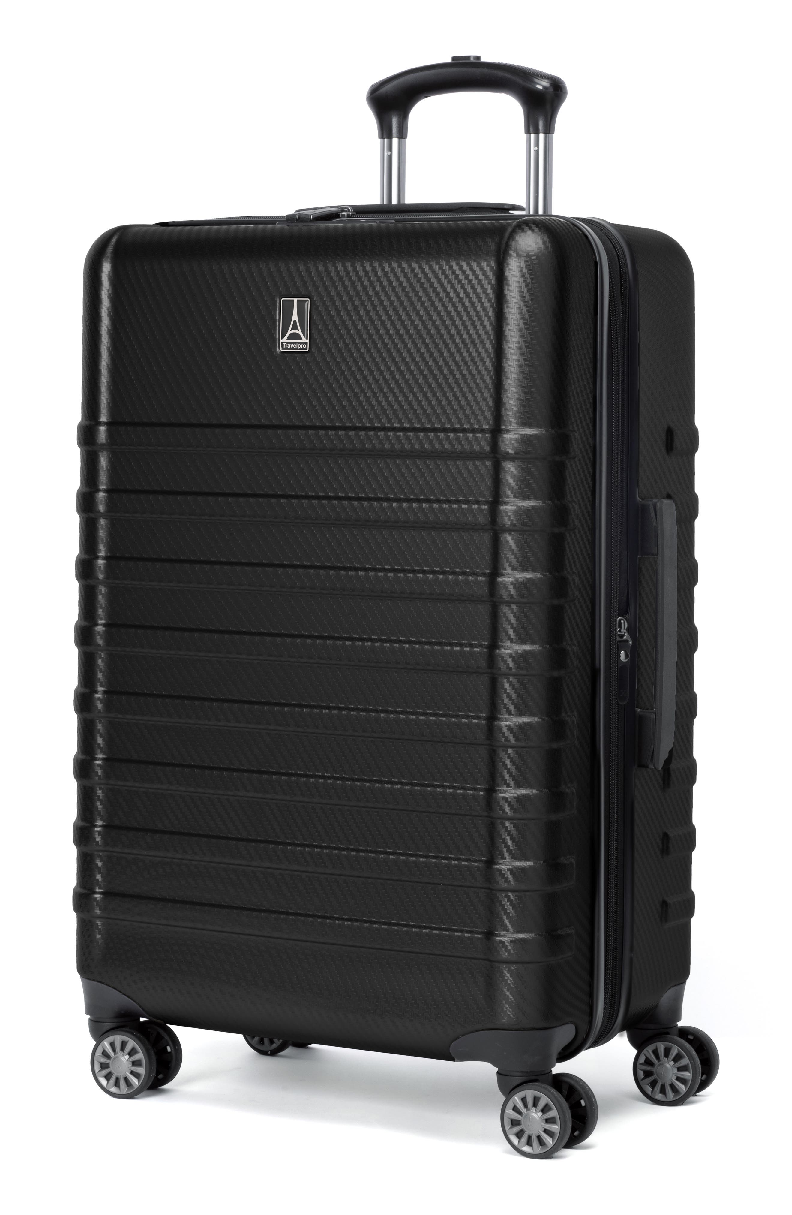 TRAVELPRO Rollmaster<sup>™</sup> Lite 2 24-Inch Expandable Medium Checked Hardside Spinner Luggage, Alternate, color, Black Carbon Fiber