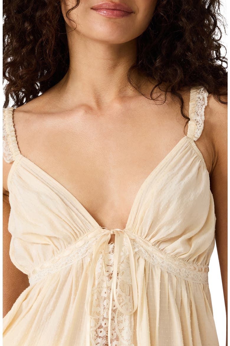 Mazie Lace Tie Front Camisole, Alternate, color, BIRCH WHITE