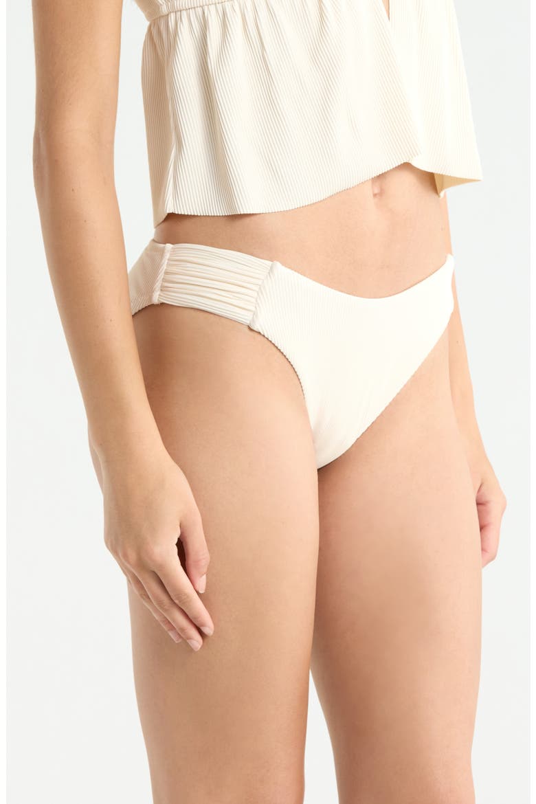 Side Tab Hipster Bikini Bottoms, Alternate, color, CREAM