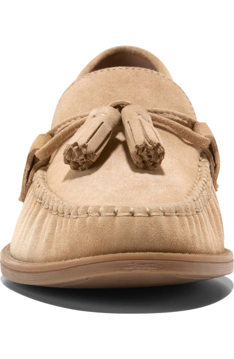 Cole Haan Stassi Tassel Loafer, Alternate, color, Buckwheat Suede