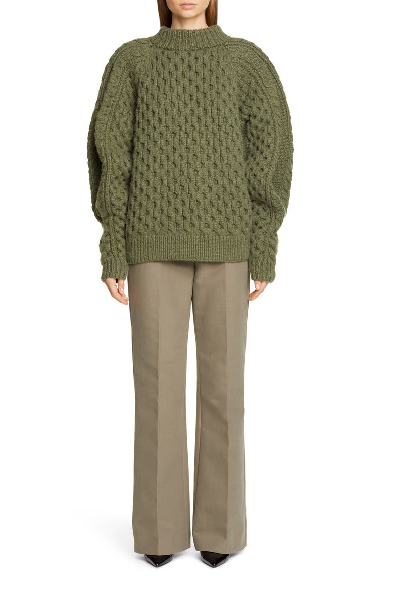 Orion Hand Knit Cashmere Sweater, Main, color, FOREST