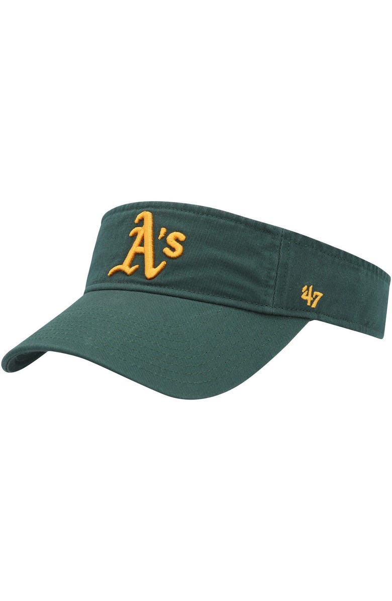 '47 Men's '47 Green Oakland Athletics Clean Up Adjustable Visor, Main, color,