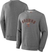 FANATICS Men's Fanatics  Heather Gray Cleveland Browns Loop Terry Pullover Sweatshirt
