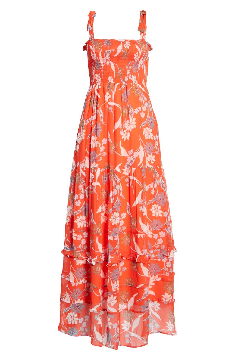 Dolan Hazel Floral Smocked Chiffon Maxi Dress | Nordstrom