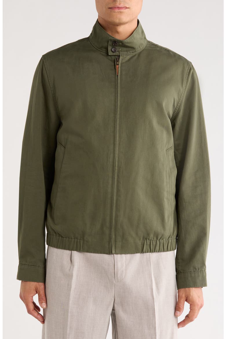 Cotton & Linen Bomber Jacket, Alternate, color, COULTER GREEN