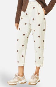 Yumi Spot Print Cotton Canvas Chinos