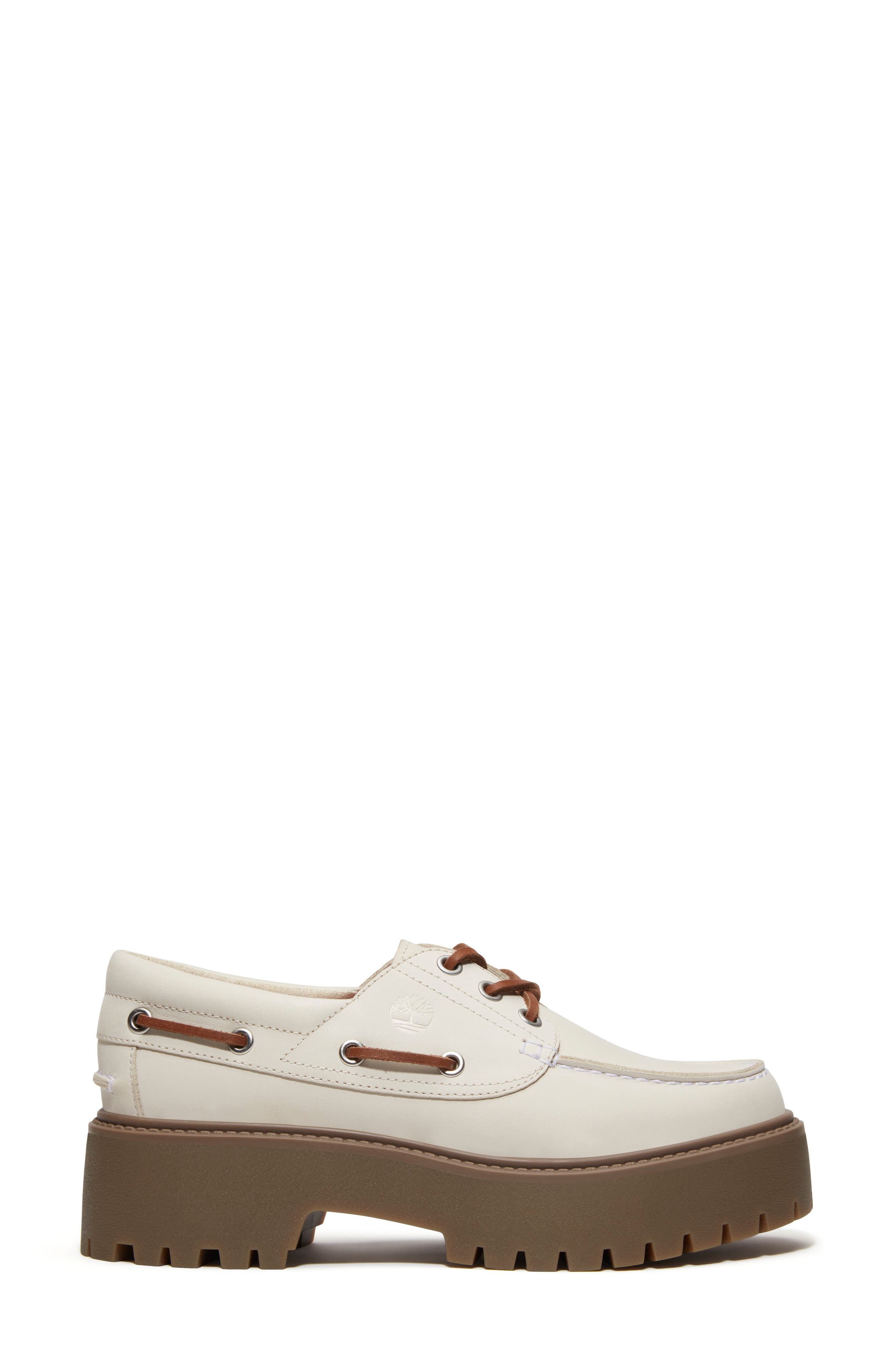 Timberland Stone Street Platform Boat Shoe, Alternate, color, Natural Nubuck