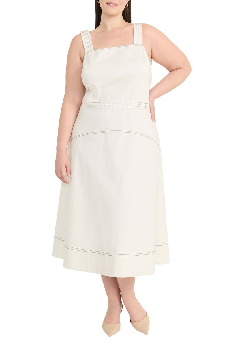 Maggy London Midi Tank Dress, Main, color, Sugar Ivory