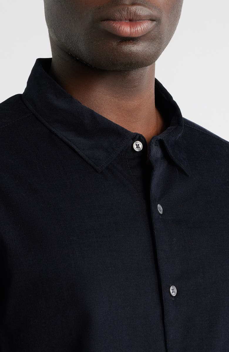 7 Diamonds Herigate Cotton Corduroy Button-Up Shirt, Alternate, color, Black