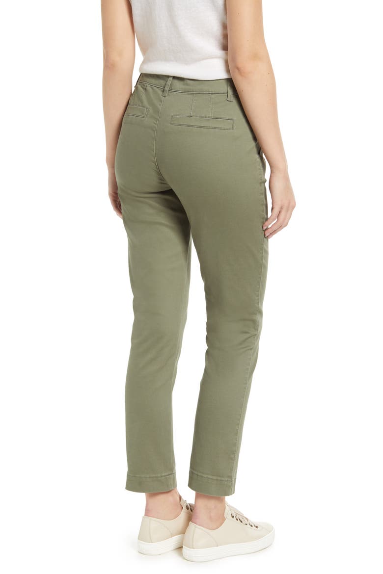 Stretch Cotton Chino Pants, Alternate, color, LILYPAD