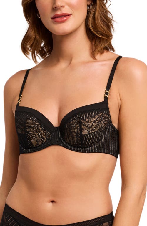 Montelle Intimates Temptation Padded Underwire Demi Bra In Black