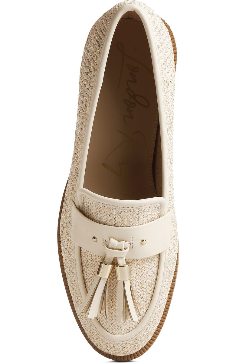 LONDON RAG Foxford Tassel Raffia Loafer, Alternate, color, Cream