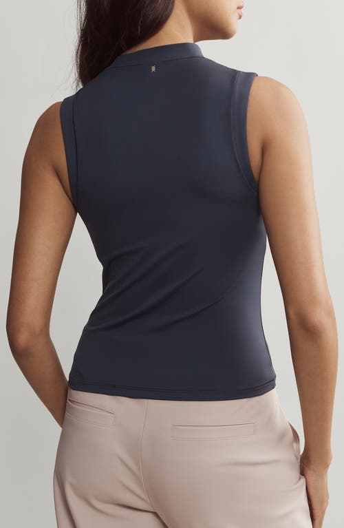 Rhone Ultimate Layer Mock Neck Performance Tank In Navy Blue