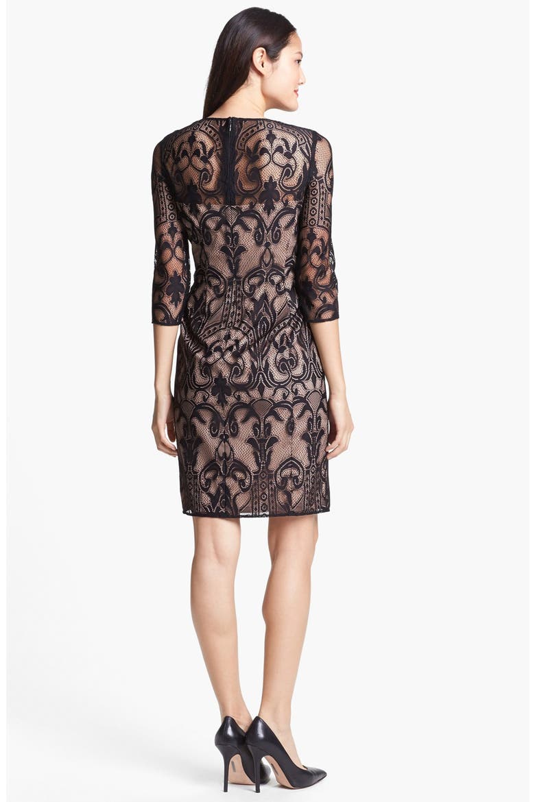 Lace Sheath Dress, Alternate, color, BLACK