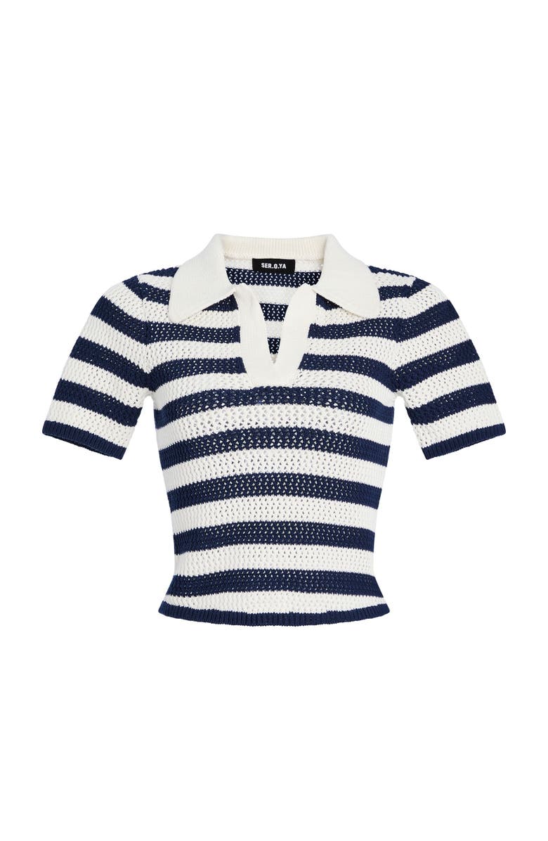 SER.O.YA Pax Crochet Polo Top, Alternate, color,