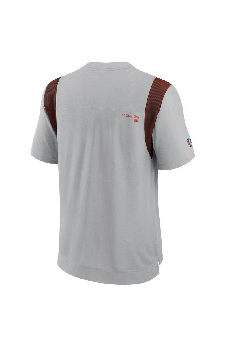 Nike Men's Nike Gray Cleveland Browns Sideline Player UV Performance T-Shirt, Alternate, color, Gray