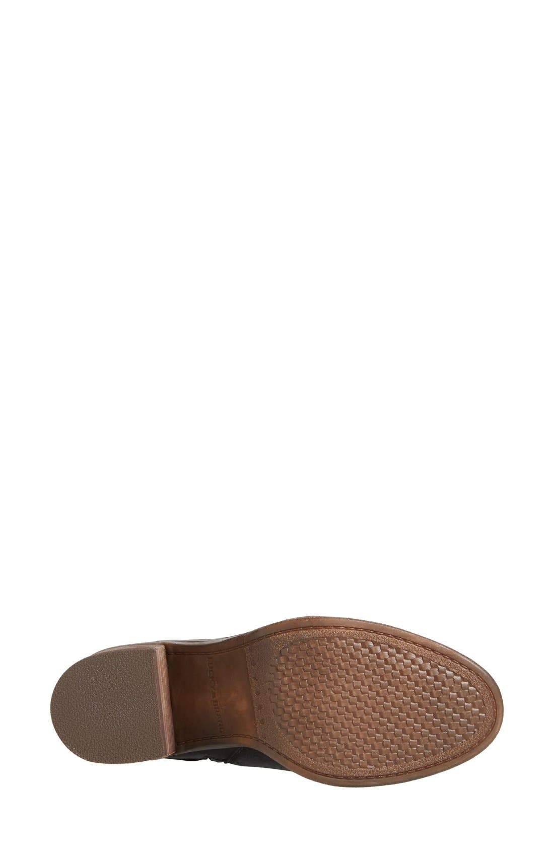 'Raisa' Moto Bootie, Alternate, color, BLACK LEATHER