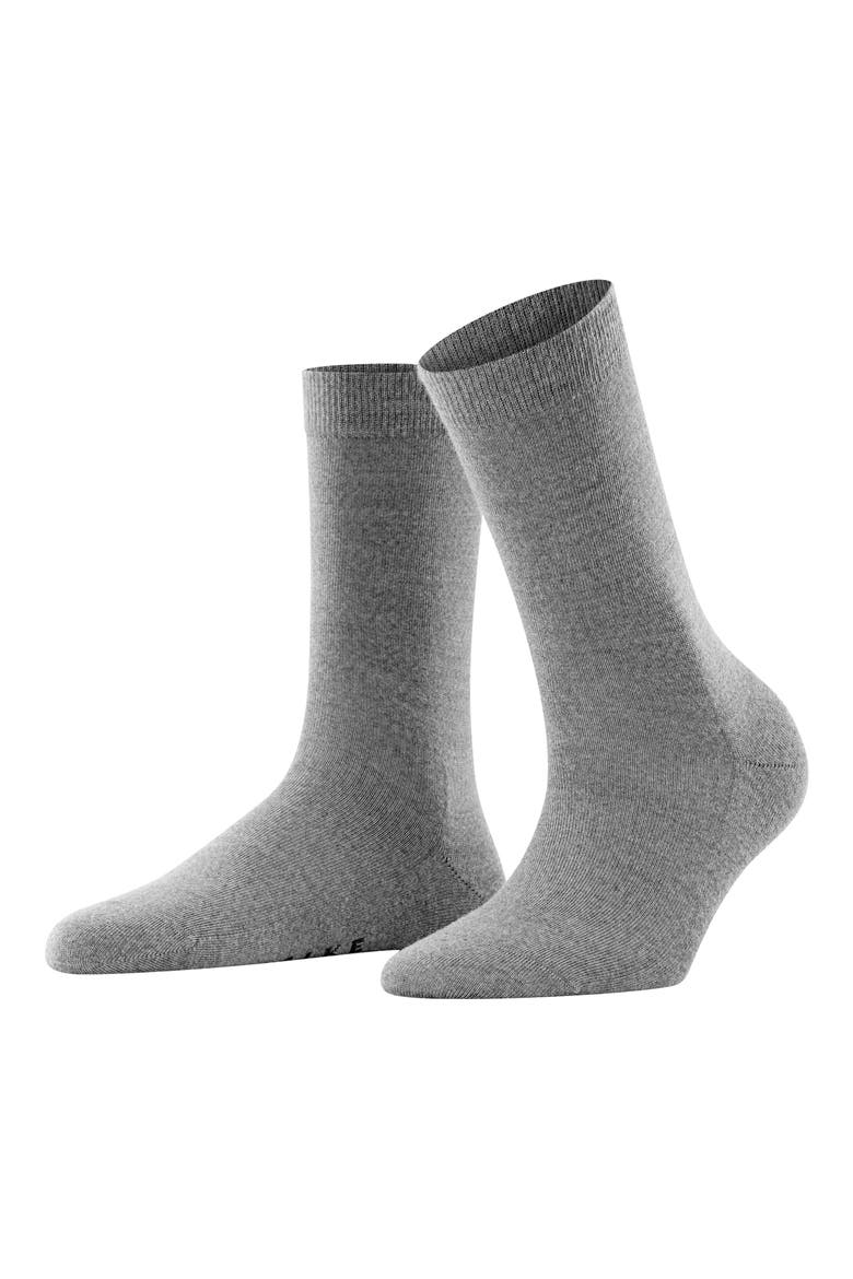 Soft Merino Crew Socks, Main, color, LIGHT GREY