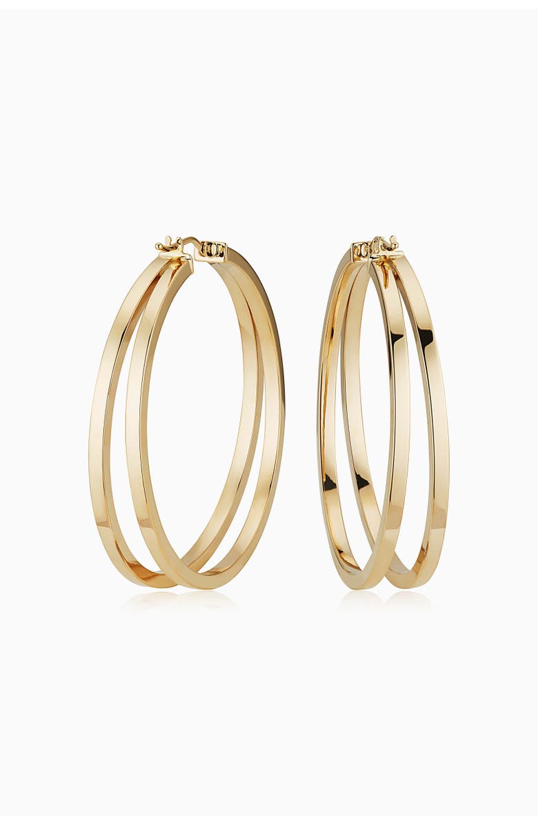 Oradina 14K Yellow Gold Hudson Large Hoops, Main, color, Yellow Gold