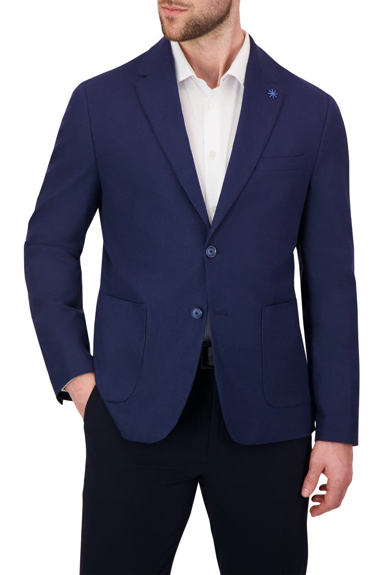 Linen Blend Stretch Sport Coat, Alternate, color, NAVY
