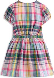 Mini Boden Kids' Tie Front Linen & Cotton Dress
