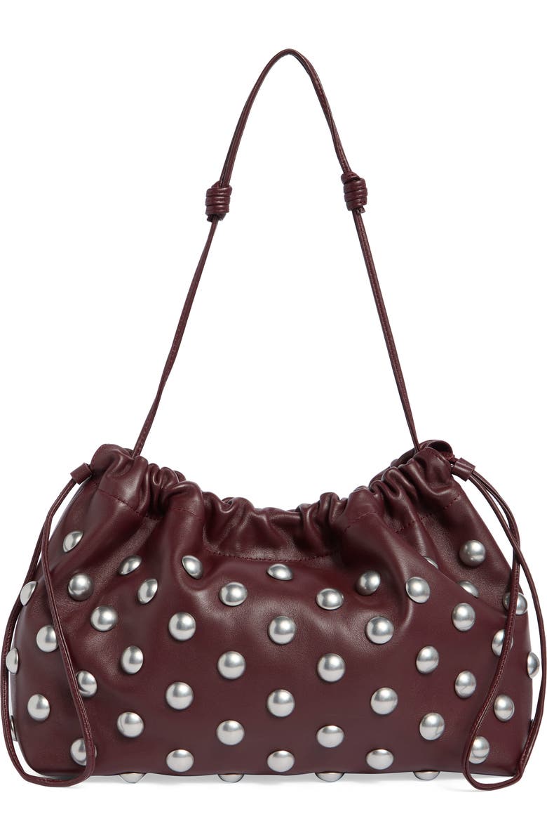 A.L.C. Arlo Studded Handbag, Main, color, Deep Plum