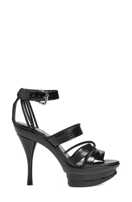 Jeffrey Campbell Tantalize Ankle Strap Platform Sandal In Black Combo