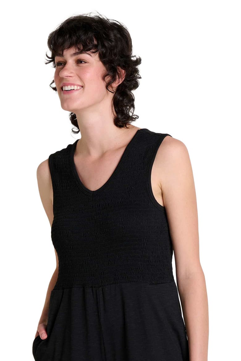Gemina V-Neck Sleeveless Jumpsuit, Alternate, color, Black