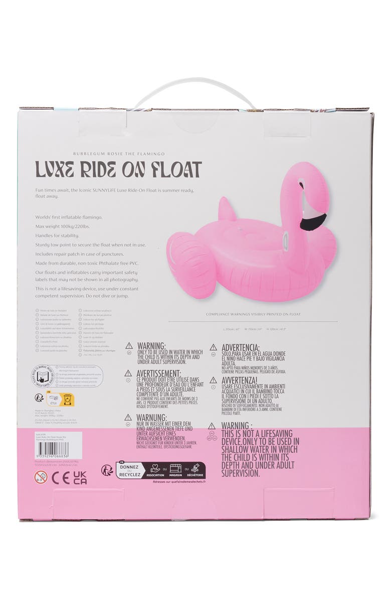 Sunnylife Luxe Rosie the Flamingo Inflatable Pool Floatie, Alternate, color, 