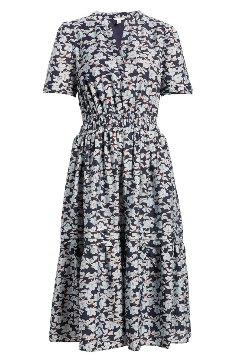 Caslon<sup>®</sup> Floral Tiered Midi Dress, Alternate, color, 
