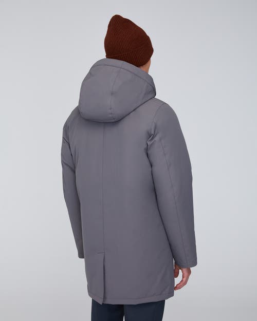 Quartz Co. Labrador | Hooded Down Winter Jacket In Steel Grey