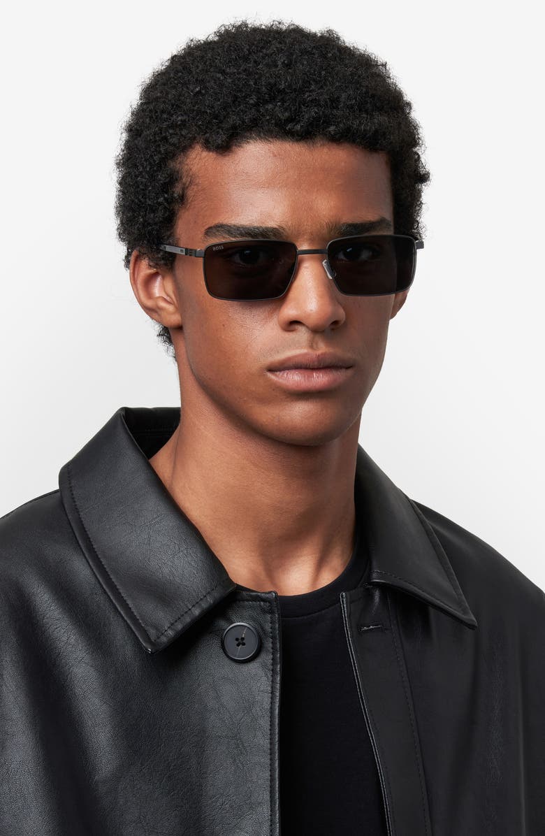 BOSS 57mm Rectangular Sunglasses, Alternate, color,