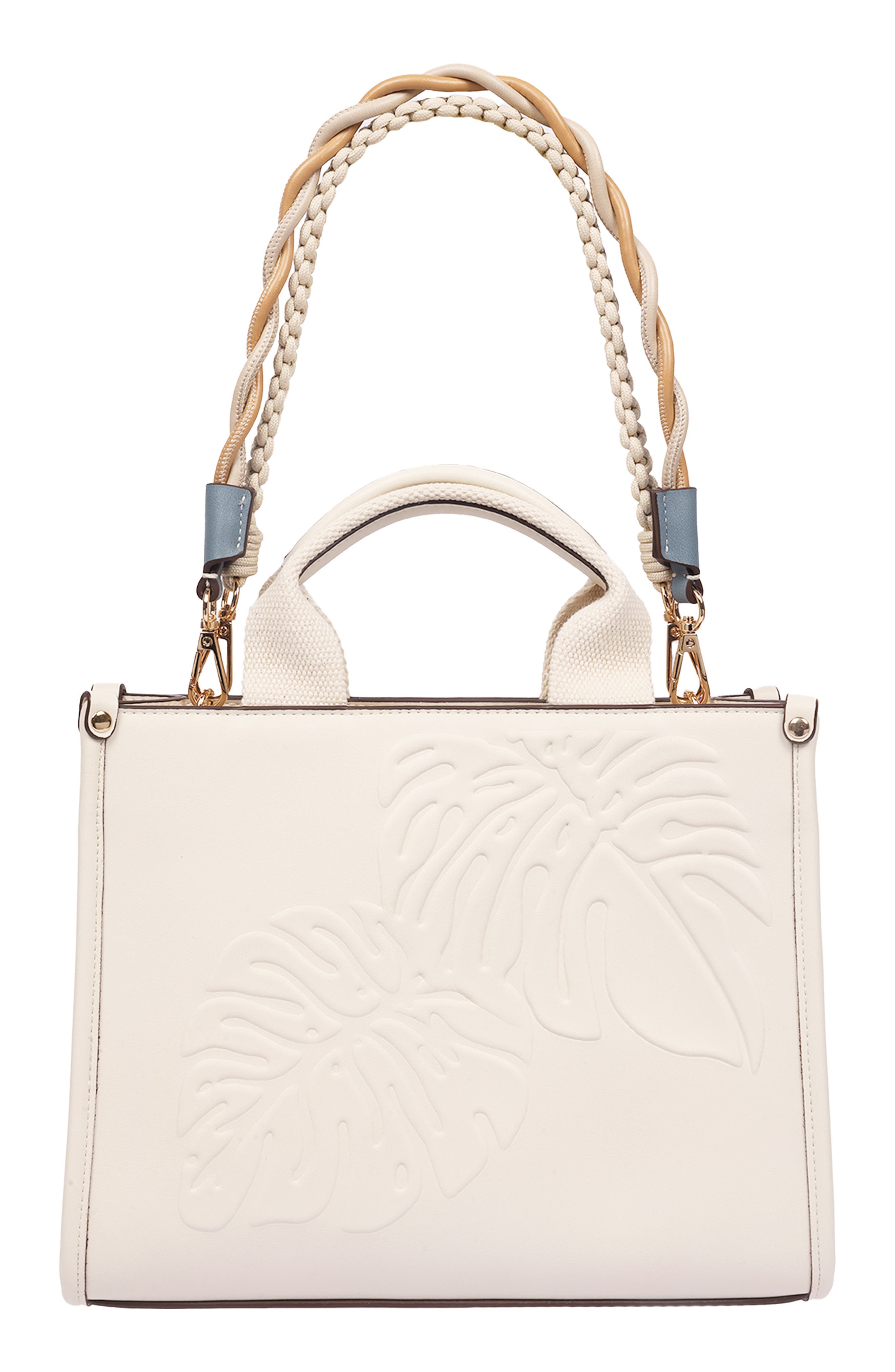 Tommy Bahama Darcy Leaf Medium Tote Bag, Alternate, color, Ivory