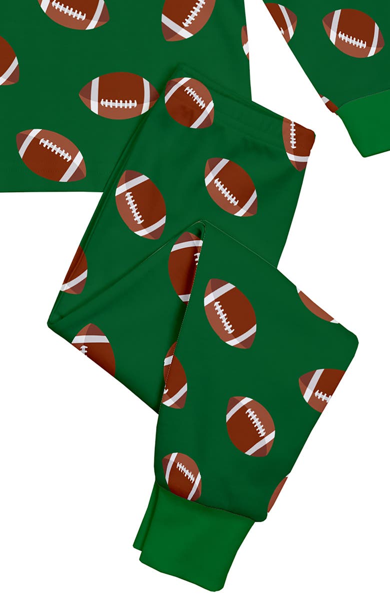 Sara’s Prints Loose Fit Classic Pajama 2-Piece Set, Alternate, color, Football