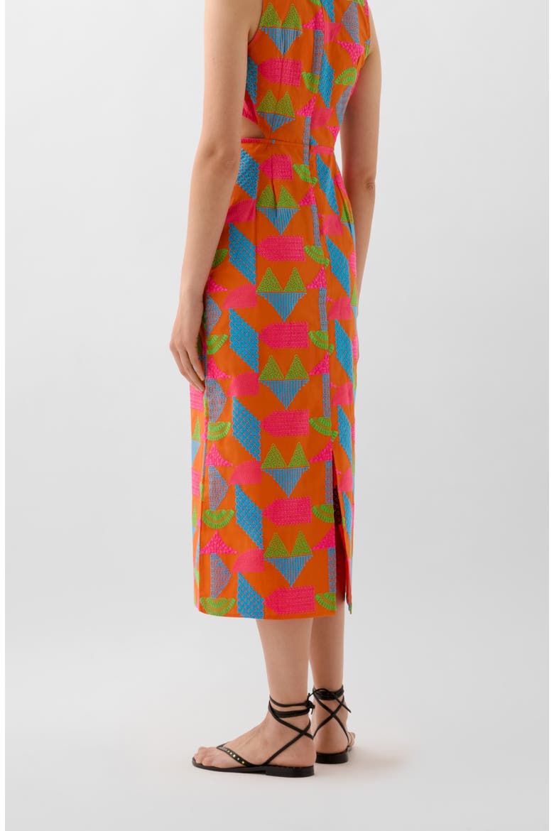 Emb Color Dress, Alternate, color, Orange