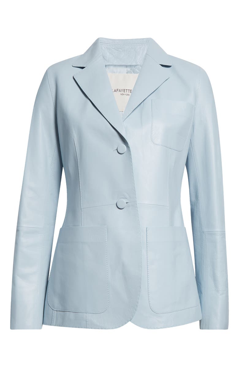 Lafayette 148 New York Lambskin Leather Blazer, Alternate, color,
