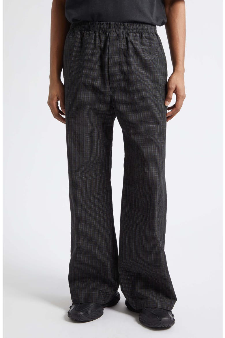 Plaid Cotton Pants, Main, color, 8069 NAVY/ DARK GREEN