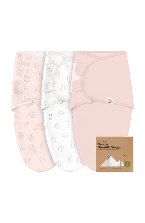 KeaBabies 3-Pack Soothe Swaddle Wraps in Abc Land Rose 