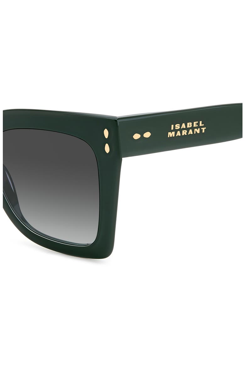 53mm Butterfly Sunglasses, Alternate, color, GREEN/ GREY GREEN
