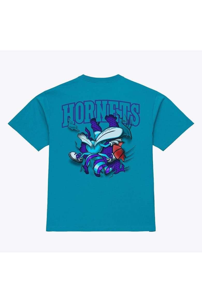 Men's Mitchell & Ness Teal Charlotte Hornets Breakthrough T-Shirt, Alternate, color, Teal