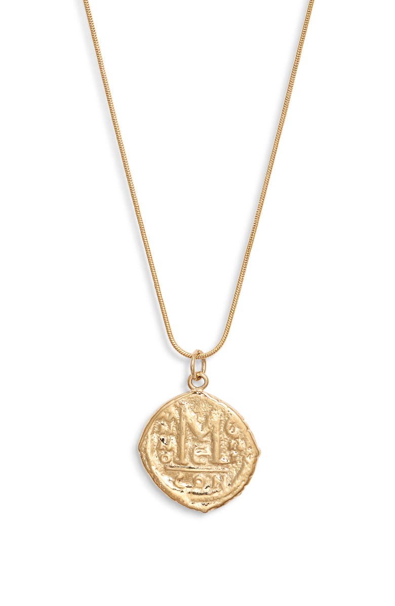 Child of Wild Cortez Coin Pendant Necklace, Main, color, Gold