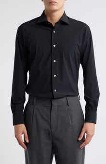 Piccadilly Solid Knit Nylon Blend Dress Shirt