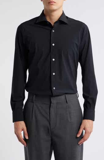 Piccadilly Solid Knit Nylon Blend Dress Shirt