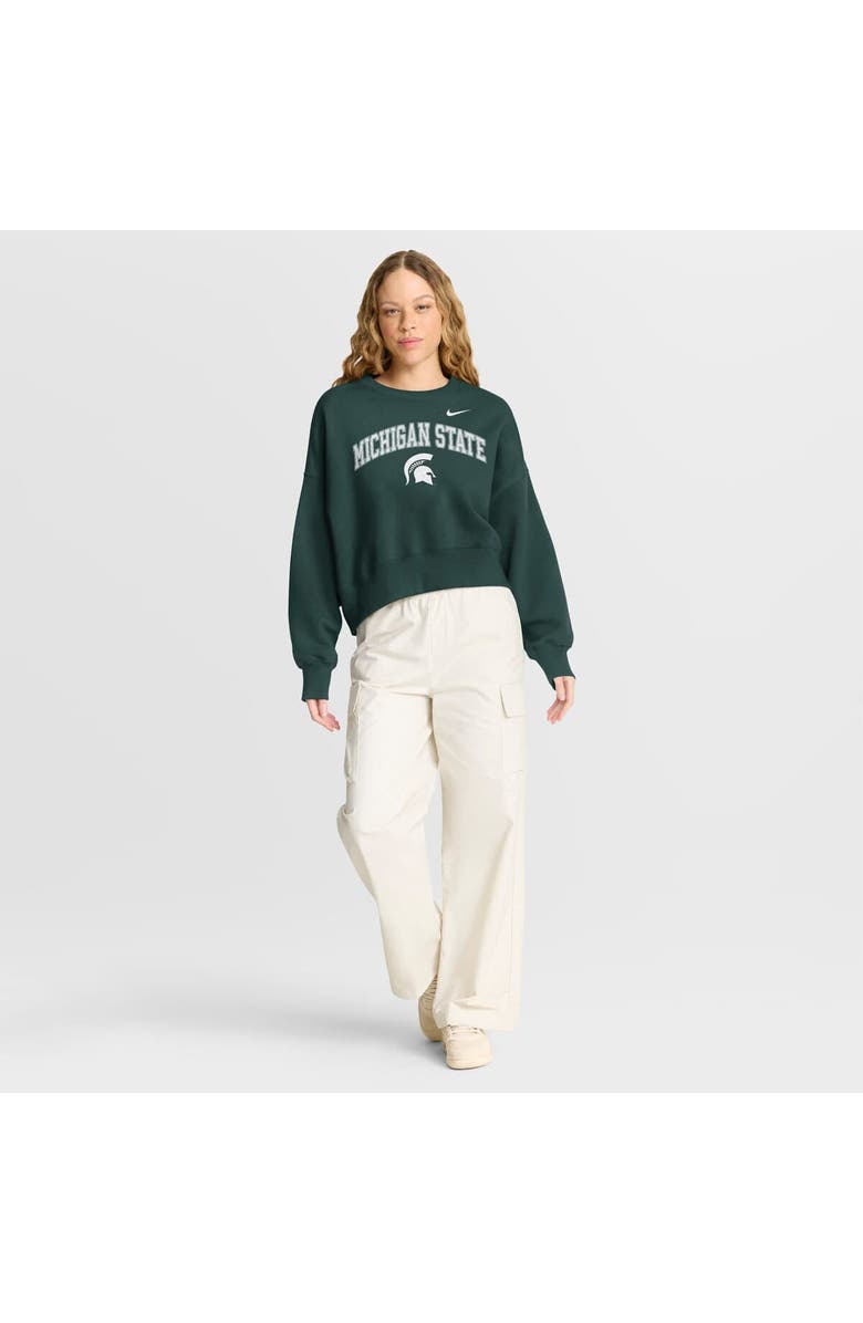 Nike Women's Nike Green Michigan State Spartans Oversized Phoenix Arch Pullover Sweatshirt, Alternate, color, Green