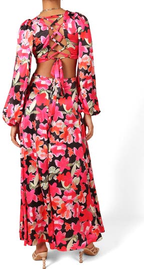 Teena Long Sleeve Cutout Maxi Dress