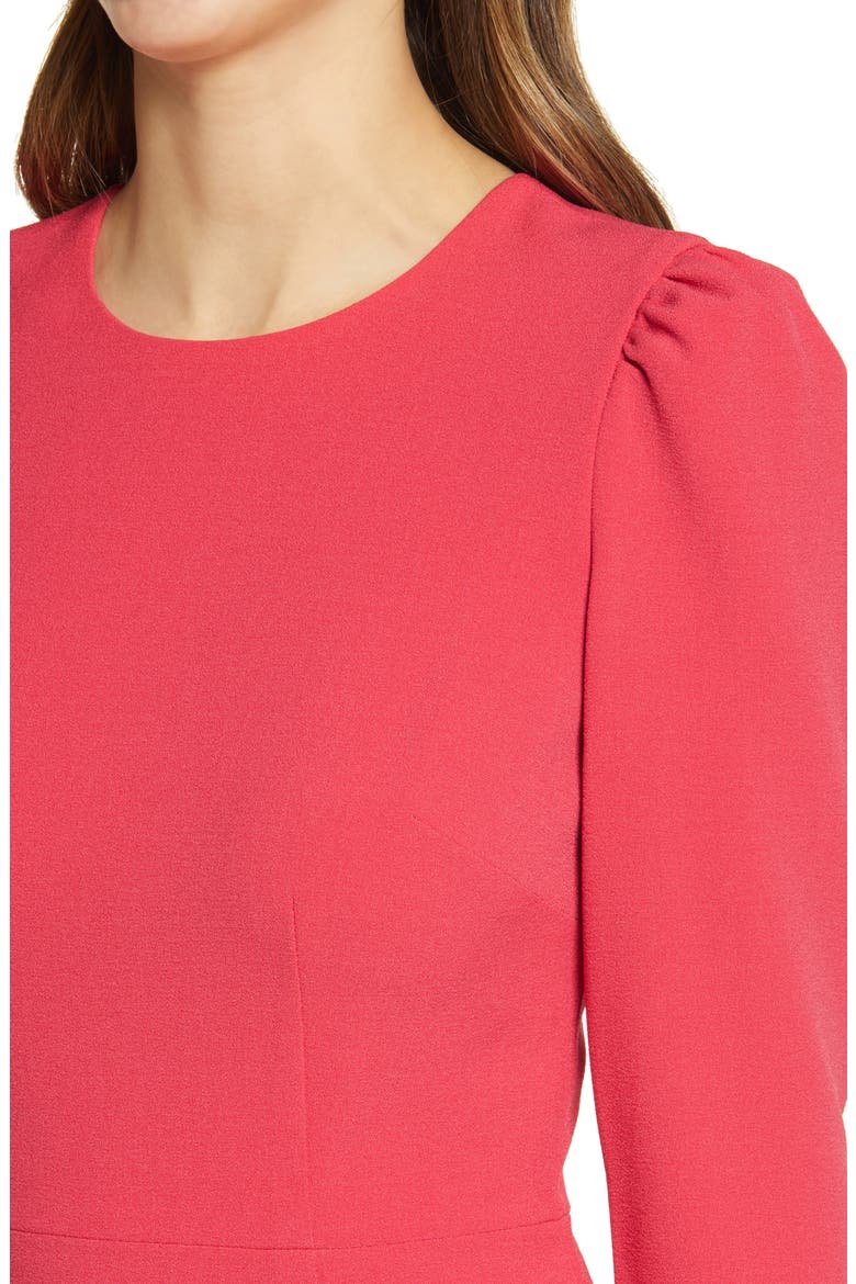 Long Sleeeve Bow Back Party Dress, Alternate, color, FUCHSIA