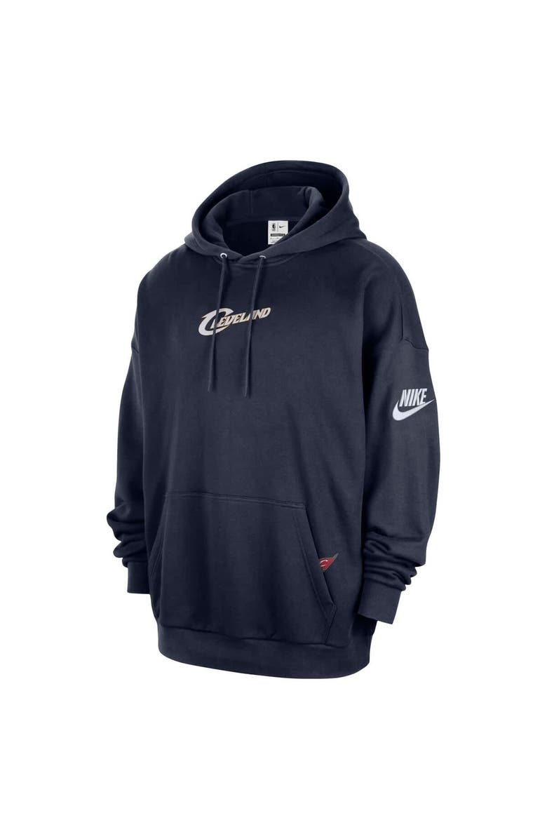 Nike Men's Nike Navy Cleveland Cavaliers Classic Edition Hardwood Classics Premium Club Heavyweight Fleece Hoodie, Alternate, color, Navy